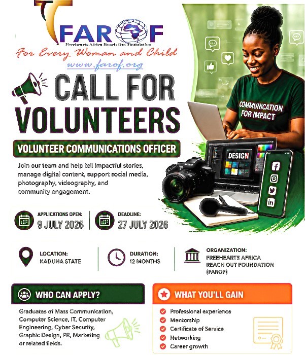VOLUNTEER- Communication Officer Position