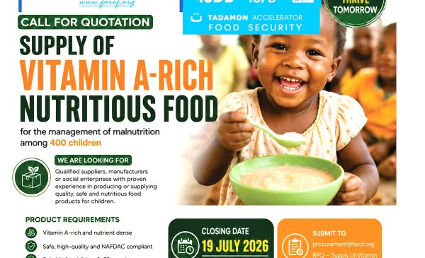 REQUEST FOR QUOTATION (RFQ)  Supply of Vitamin A-Rich Nutritious Complementary Food